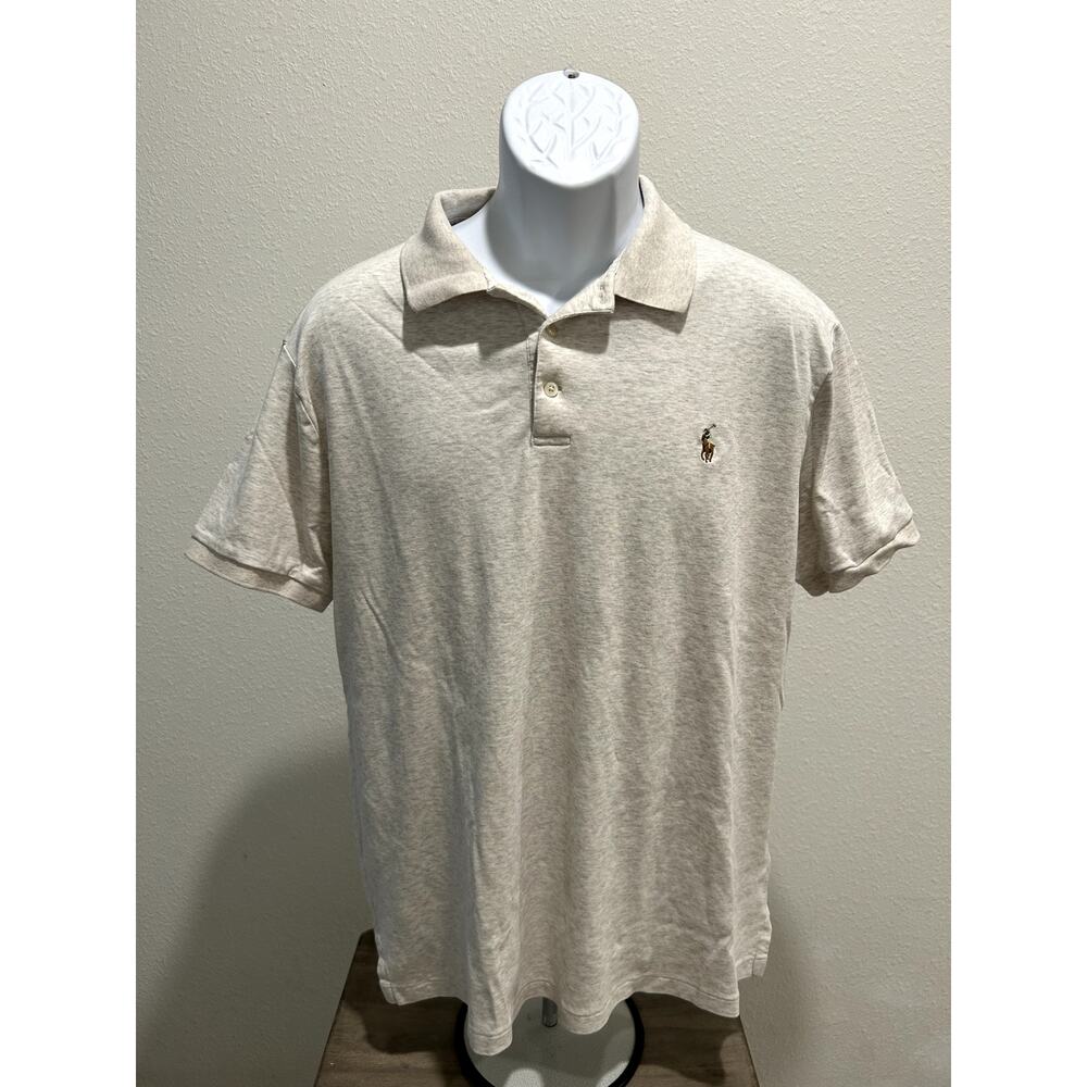 Polo Ralph Lauren Men's Custom Slim Fit Cotton Grey Heather XL Shirt B47